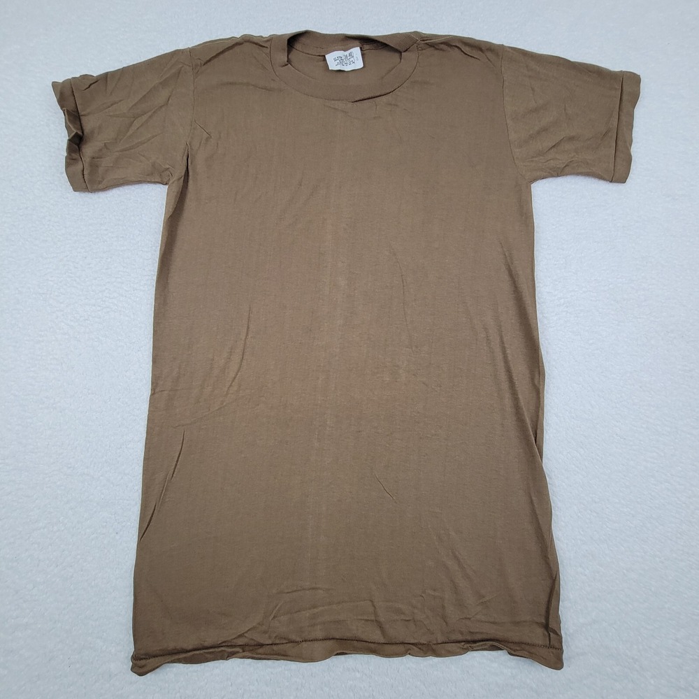Lally Military Brown Short Sleeve Shirt Mens Medium M 38-40 Single Stitch USA